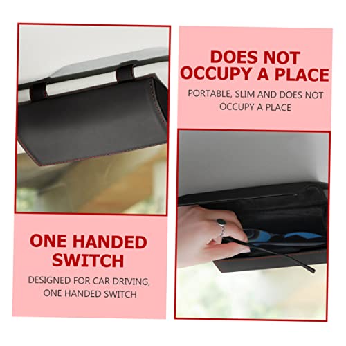 ERINGOGO caixa de óculos de carro caso de óculos de sol de couro organizador de armazenamento de ócu