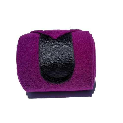 Image of Horse Polo Leg Wraps Soft Fleece Wraps Equestrian Leg Bandage 4-Pack (Purple, Full(10ft))