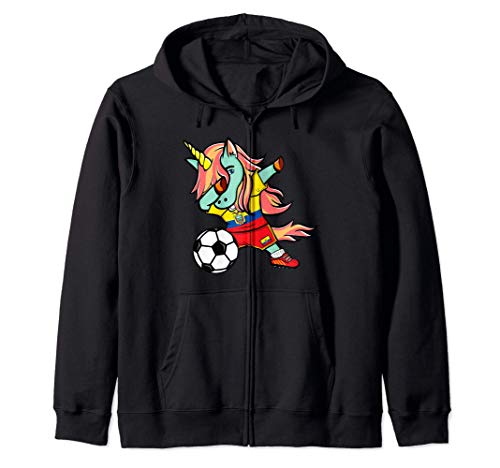 Dabbing Licorne Unicorn Equateur Football Drapeau équatorien Sweat à Capuche