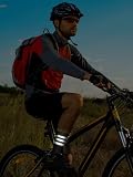Breathffy 4 Pairs Glow in Dark Socks Cycling High Reflective Running Socks Night Safety Hosiery Compression Athletic(Black)