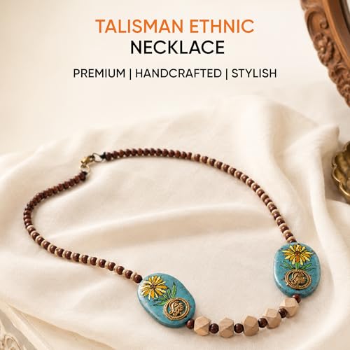 Image of AAKRITI ART CREATIONS Handcrafted Ethnic & Tribal Necklace Collection | Dhokra, Boho, Talisman & Statement Designs | Artisan Collar, Pendant & Lariat Jewelry for Women