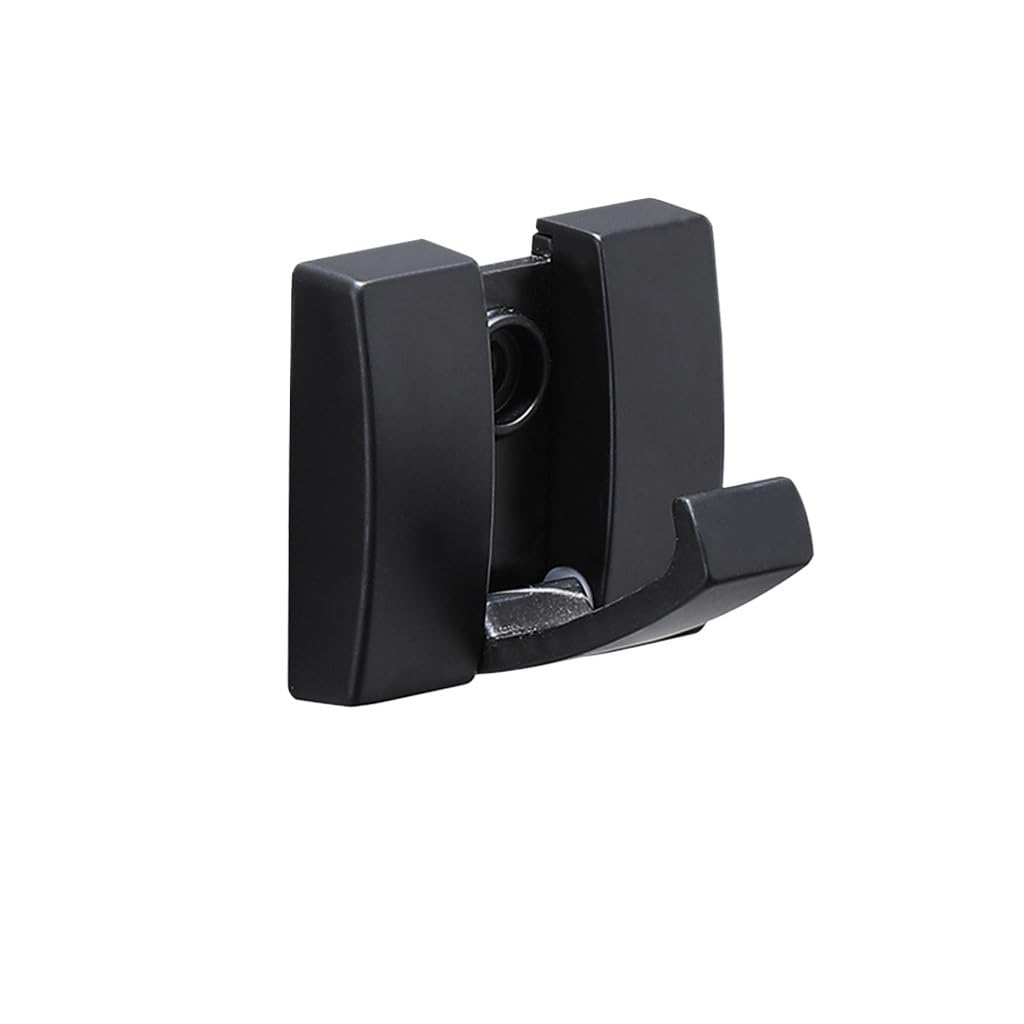 MOBYGKFY Coat Hooks for Wall Solid Aluminum Heavy Duty Conceal Folding Coat Hat Scarf Bag Towel Key Hook Retractable Black Single Hook(Svart)