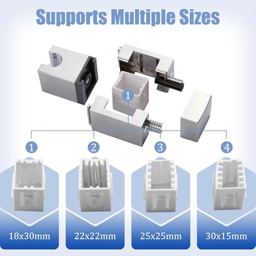 Adjustable Shower Bracket, 360° Angle Adjustment Rectangular Slider Bar Holder Shower Head Slider Rail Holder for Any Rail Rectangular Rails Lifting Rods (18x30, 22x22, 25x25, 30x15mm)