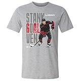 500 LEVEL Logan Stankoven Shirt - Logan Stankoven Carolina Bold WHT (Heather Gray, X-Large)