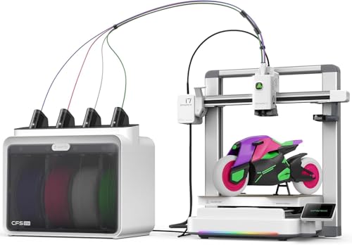 Image of Creality SPARKX i7 Combo 3D Printer, Multi Color with CFS Lite High Speed AI Photo-to-3D Printing 95% Pre-Assemble Auto-Leveling Custom RGB Quick-Swap Essential Parts 10.24x10.24x10 inch