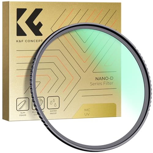K&F CONCEPT Nano Dazzle 77MM Filtro UV de Protección,Filtro MC UV de Vidrio Óptico con 24 Capas Nano Revestimiento