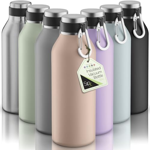 Image of SipX 32 oz Stainless Steel Insulated Water Bottle with Leakproof Lid & Carry Hook - Triple Insulated - Cold 24 Hours /Hot 12 Hours - Perfect for Gym, Work, Sports, Travel - Pink