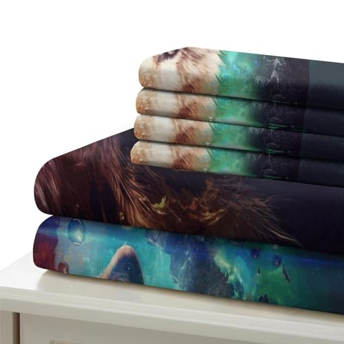 Housse de couette loup néon 3D 200x200cm en microfibre douce avec taies - 7