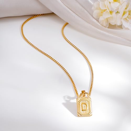 Image of Rubans Demi Fine Stainless Steel Alphabet Pendant CZ Gift for Women & Girls