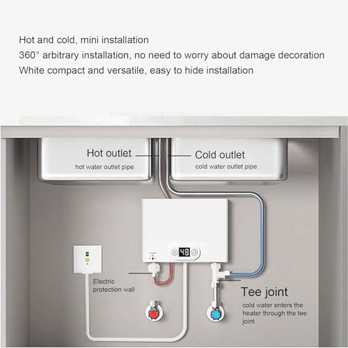220V Elektrischer Tankloser Durchlauferhitzer 5500W Sofortlauferhitzer Wasser Warmheizkörper G1/2 Kaliber Für Haus