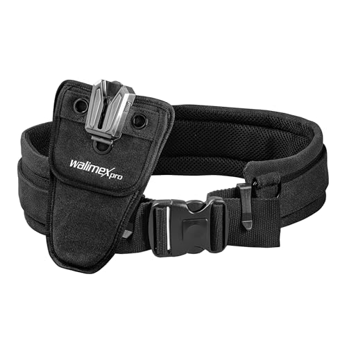Walimex pro Kamera Hüftgurt mit V-Dock Argus – Tragegurt mit Holster für Fotoshooting und Outdoor Fotografie – V Clip Kameraholster mit Bauchgurt