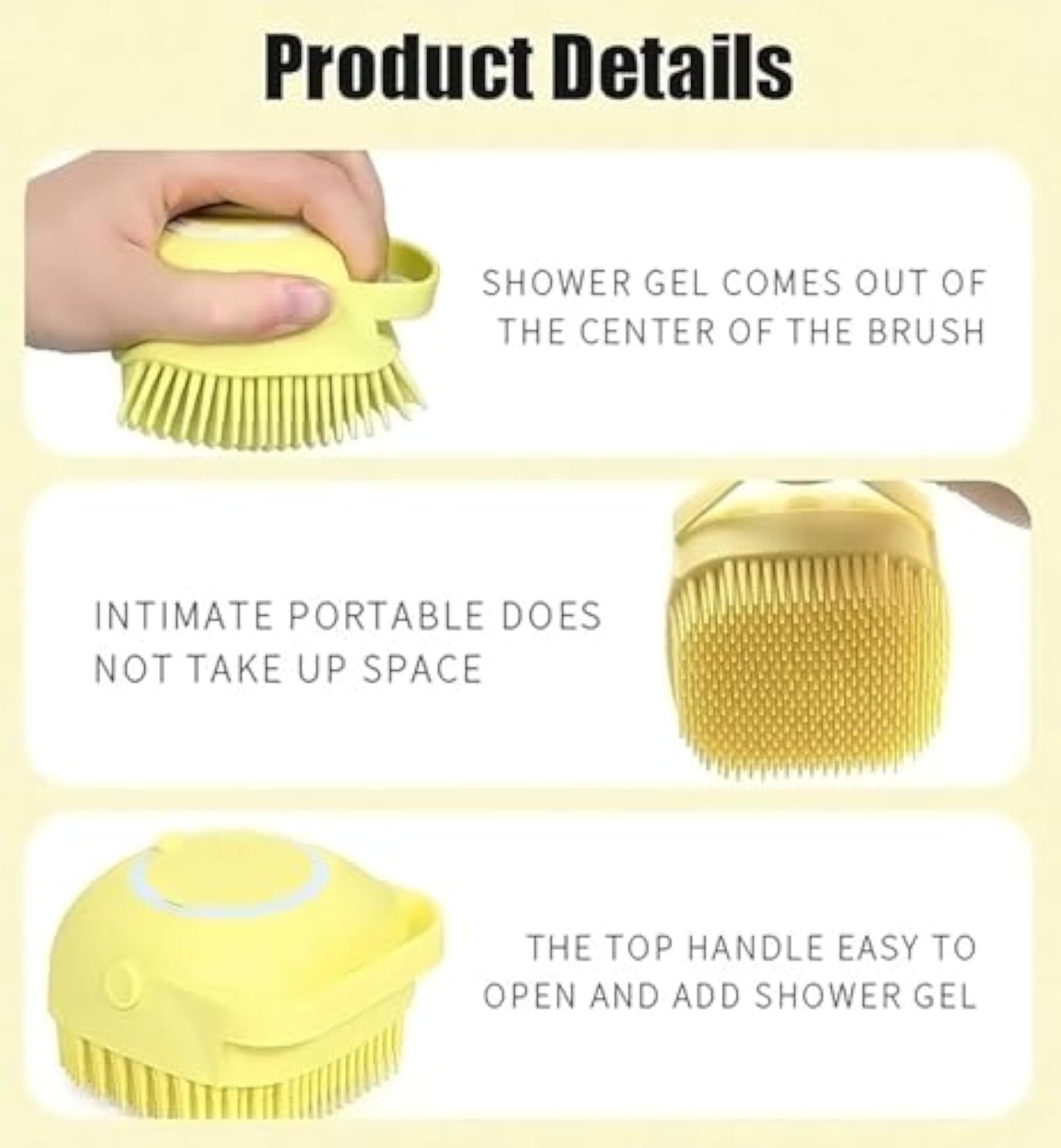 Silicone Brush with Shower Gel Dispenser