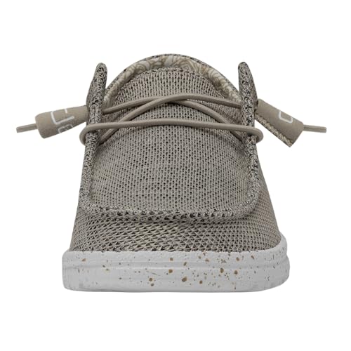 Image of HEYDUDE Women's Wendy Sox Sand Beige Size 12 | Women's Shoes | Women's Lace Up Loafers | Comfortable & Light-Weight