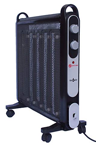 Aironic (TM Black 2000W Electric Mica Convector Panel Heater