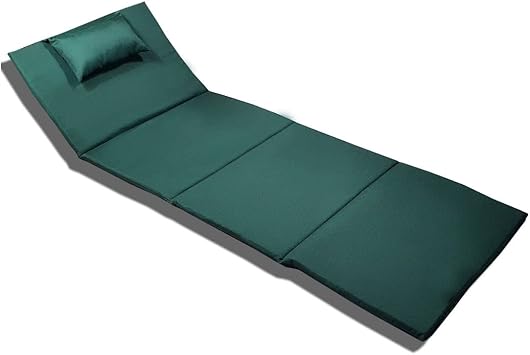 Bysay Portable Folding Bag Sun Lounger Mat, Padded Minder (green)