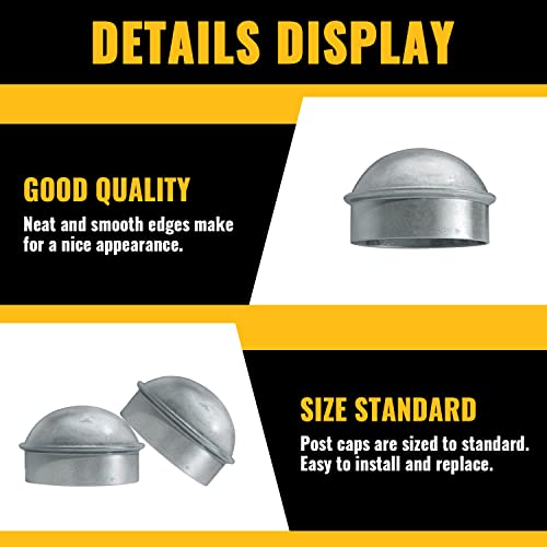 VIVIDA 2-3/8" Chain Link Post Caps 30 PCS, Galvanized Fence Post Caps by VIVIDA - Used condition - Image 6