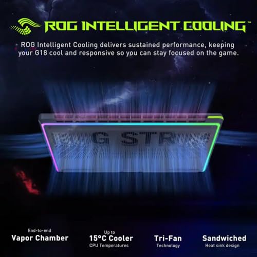 Image of ASUS ROG Strix G18 Gaming Laptop, Intel 24-Core Ultra 9 275HX, GeForce RTX 5060, 18 inch WQXGA 240Hz /3ms Nebula Display, Windows 11 Pro, Wi-Fi 7, 1080P FHD IR Camera | 32 GB RAM + 1 TB SSD