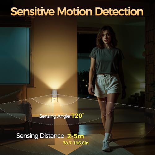 Image of Briignite Motion Sensor Night Light, Motion Activated Plug in Night Lights