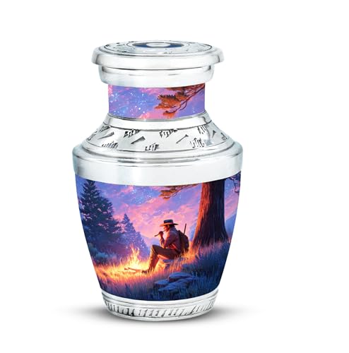 Image of Cowboys Urn Small Ashes Keepsake 3 Inch | Human Urns for Ash Miniature Keepsake Urns for Adult Memorial Urn Human Ash