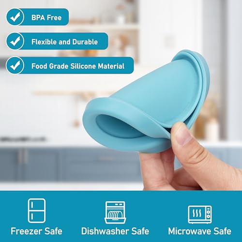 Image of LUVCOSY 7 Cup Silicone Replacement Lids Storage Cover for Pyrex 7402-PC Glass Bowls (Container not Included) 2 Pack Microwave, Dishwasher and Freezer Safe