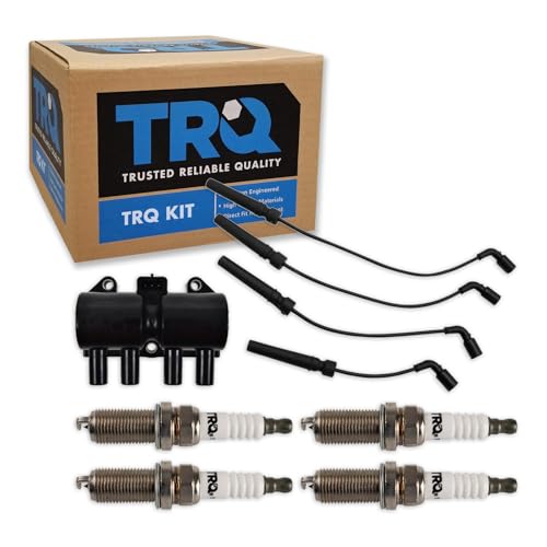 TRQ Ignition Coil & Spark Plug Kit Iridium 6 Piece Compatible with 2004-2008 Chevrolet Aveo 2007-2008 Chevrolet Aveo5