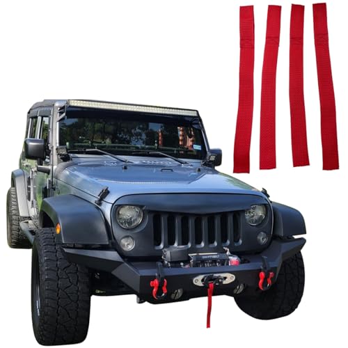 KINGJUNHAO Car Winch Hook Pull Straps Hook Strap Winch Cable Rope Nylon Winch Strap for Universal Vehicle Exterior Accessories, for Suzuki Jimny 2019+ Jeep JK JL JT Wrangler 2007+ (11.42*0.98 inches)