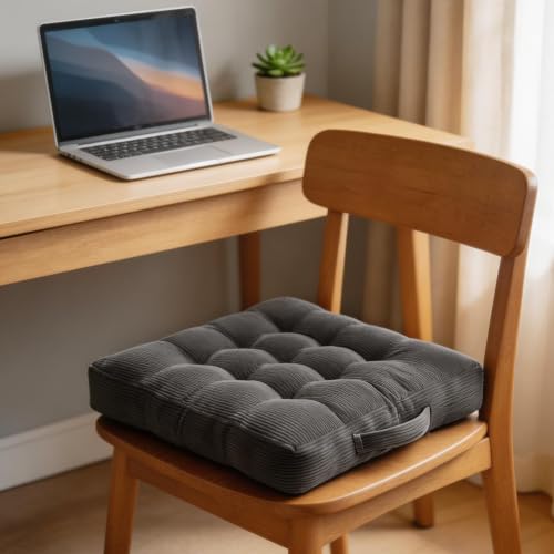 LOMUG Bodenkissen Sitzkissen 40x40 cm, Dickes Matratzenkissen 10cm - Baumwolle Stuhlkissen Indoor & Outdoor Sitzkissen Boden Tragegriff extra Dicke Sitzauflagen – Bild 4