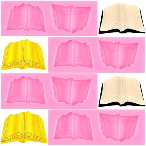 ZiXiang Book Silicone Fondant Molds Graduation Silicone Mold Set Of 4