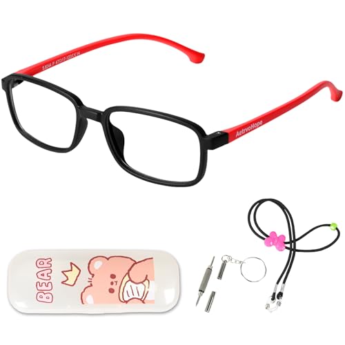 Image of Ultra-Light Blue Light Blocking Glasses with Case for Kids and Teens,Anti Eyestrain &UV400