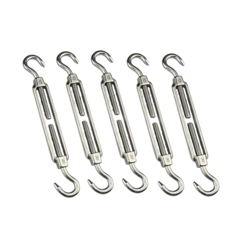 Turnbuckles 5PCS Turnbuckle Stainless Steel 304 Hook M5 miniatura 1