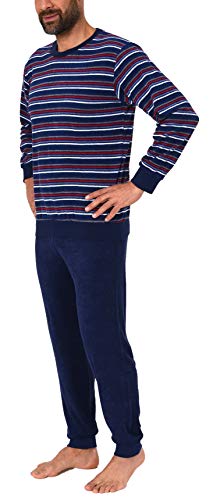 Pigiama da uomo in spugna a maniche lunghe con