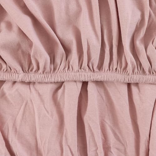 Dreamology Jersey Crib Sheets,2 Pack,Soft,Standard Crib Sheets,100% Cotton Crib Sheet,for Boy,Girl, Baby Mattress Sheets and Toddler Bed Sheets, 28x52 Crib Mattress Sheets | Rose,Dusty Pink