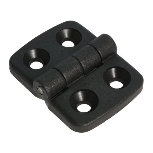 10 x bisagras de plástico Mini plástico 20/20 no extensible, 30 x 39 mm, color negro