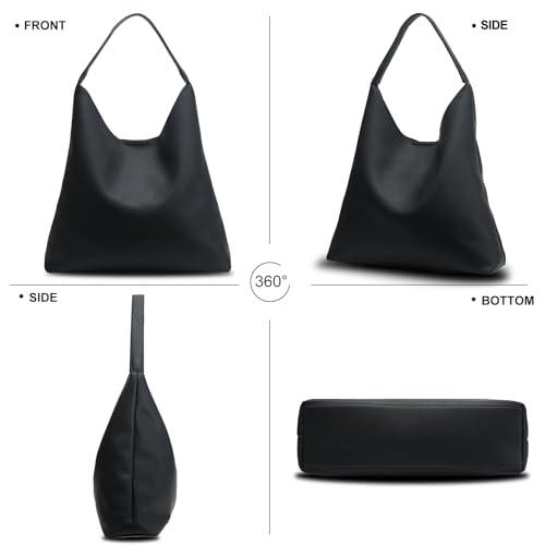 Image of Hobo Bags for Women Soft PU Leather Shoulder Handbag high-capacity Slouchy Tote Purses