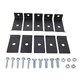 Aramox Kit de Montage de Panneau en d'acier au Carbone, Supports Robustes pour une Fixation Sécurisée de la Clôture, Fixations Polyvalentes pour Surfaces Métalliques en Bois et Béton