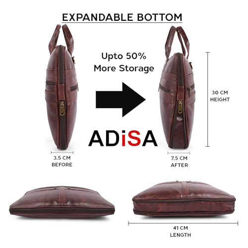 Image of ADISA Laptop Messenger Office Bag Briefcase for Work for Men