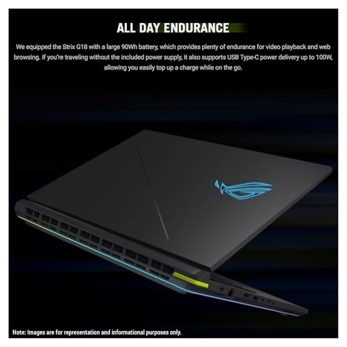 ROG Strix G18 Gaming Laptop, Intel Ultra 9-275HX, 32GB DDR5 RAM, 4TB PCIe SSD, 18" 2.5K (2560x1600) 240Hz Nebula Display, N-vidia G-Force RTX 5070Ti, tastiera RGB a 4 zone, W11 Pro, Grigio - Notebook - Immagine 8