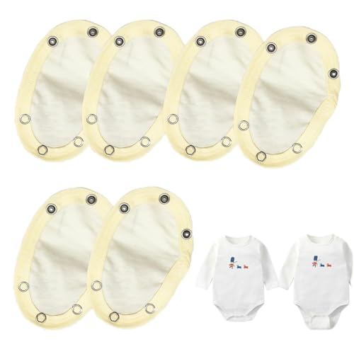 GTFYUDGH 6 Piezas 13×9cm Extensor De Mameluco, Disnace Extensores Mono Para Bebé, Baby Jumpsuit Extender, Bodysuit Extender, Extensor De Entrepierna Bebé Con Botón Metálico