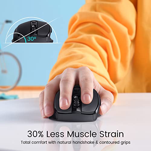 HOTWEEMS Wireless Mouse, D-09 Computer Mouse USB Cordless Mice for Laptop, Ergo Grips, Lightspeed 5-Level 2400 DPI, 16 Months Battery, Portable for PC Mac Chromebook (Black) by HOTWEEMS - Image 5