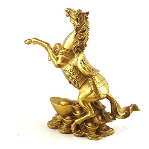 Sculpture de cheval en bronze véritable : une oeuvre d'artisanat d'art pour salon chic
