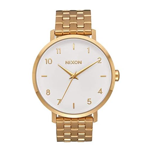 Nixon Reloj Analógico para Mujer de Cuarzo con Correa en Chapado en Acero Inoxidable A1090-504-00