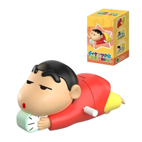 Image of Shinchan Manual Clockwork Toy Figure 5 cm Anime Character Crawling Push Action Collectible Display Item Birthday Gift Red Yellow 14+ (Shinchan A)