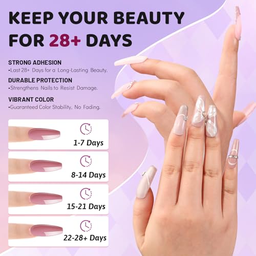 Aokitec 14 PCS Dipping Powder Nails Set, Rosa Magenta Dip Acrylpulver mit Dip Base Top Activator Brush Saver, Dipping Powder Starter Set für Nägel Selber Machen, Geschenk für Frauen Mädchen
