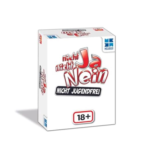 Megableu | Nicht Ja Nicht Nein - Nicht Jugendfrei | 18+ | Gesellschaftsspiele für Erwachsene | Partyspiel Kommunikation | Kreativ Fragen beantworten | Witziges Fragespiel | Ab 2 Spielern ab 18 Jahren
