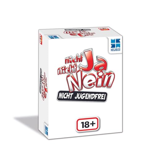 Megableu | Nicht Ja Nicht Nein - Nicht Jugendfrei | 18+ | Gesellschaftsspiele für Erwachsene | Partyspiel Kommunikation | Kreativ Fragen beantworten | Witziges Fragespiel | Ab 2 Spielern ab 18 Jahren