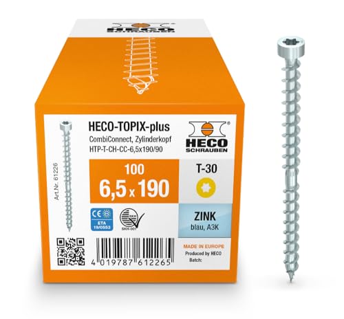Testa cilindrica. HECO-TOPIX-plus CombiConnect 6,5