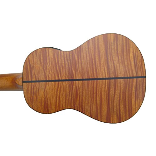 Kala Ka-seme exotique électro-acoustique Ukulélé soprano en acajou – Construit dans EQ et accordeur - Les Beatles, Paul McCartney, John Lennon, RIngo Starr, George Harrison Kala Ka-seme exotique électro-acoustique Ukulélé soprano en acajou – Construit dans EQ et accordeur – Image 4