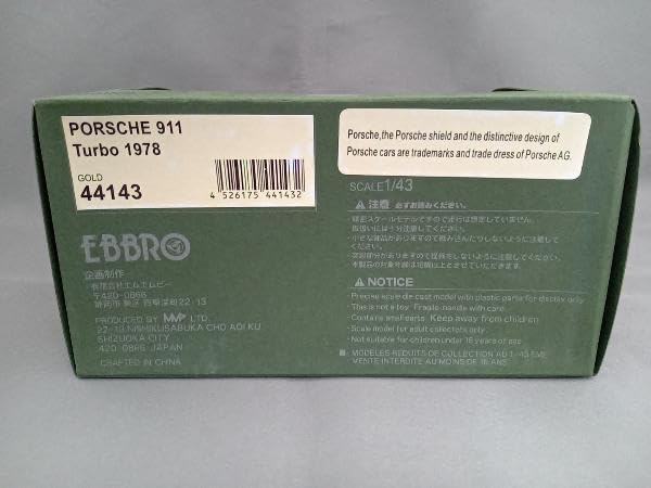 Amazon | EBBRO 1/43 PORSCHE 911 Turbo 1978 GOLD エブロ ミニカー