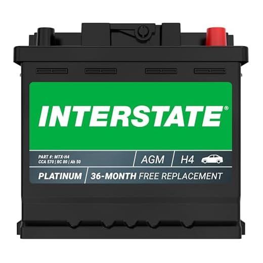 Interstate Batteries Automotive Battery 12V 50Ah (Group Size H4) 570CCA SLI AGM Auto Replacement Battery for Cars, SUVs, Sedans, Trucks, Vans (MTX-H4)
