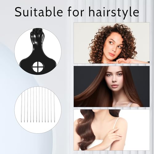 2 Pack Hair Picks for Afro, Metal Hair Pick Men Beard Wide-Tooth Comb Detangling Shower Comb Set for Wigs Braids and Styling Men's and Women's Curly Detangling Tool - Image 3